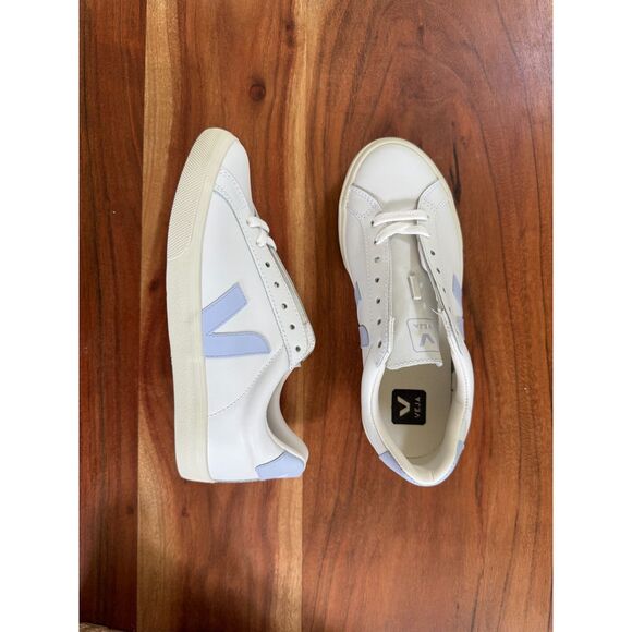 NEW Veja Esplar White Swan Blue Purple Tennis Shoes Sneakers Women 7 / 38 - Picture 4 of 9
